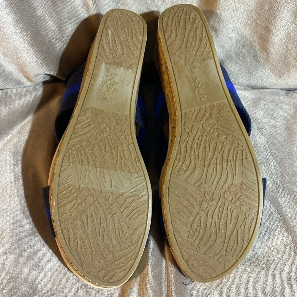 LifeStride Dream Big Women's Strappy Wedge Sandals Criss-Cross Straps NWOT 🆕